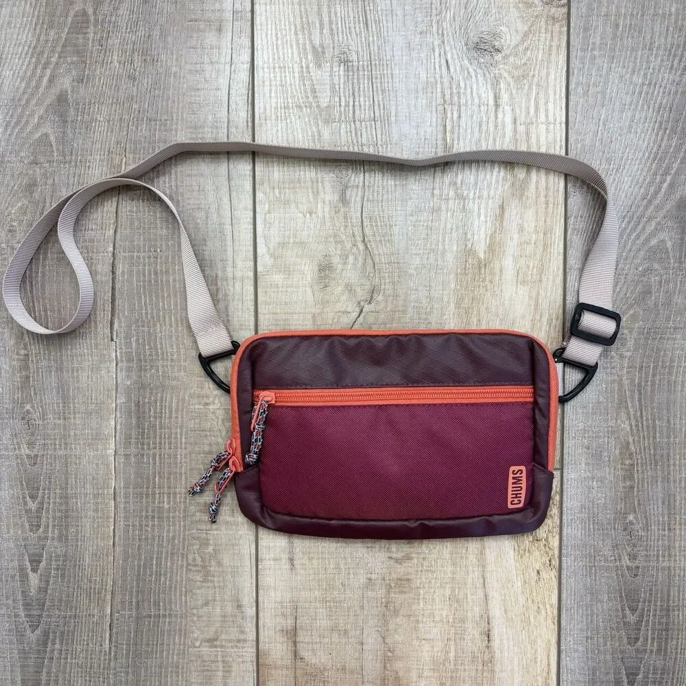 Chums Rover Cross Body Bag Hiking Outdoors Travel Trail Adjustable Brick Orange